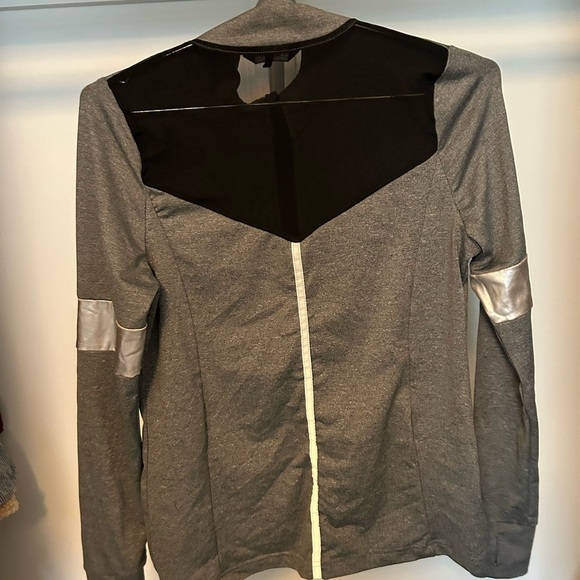 Bebe Sport Grey & Silver Athletic Jacket - Picture 2 of 4